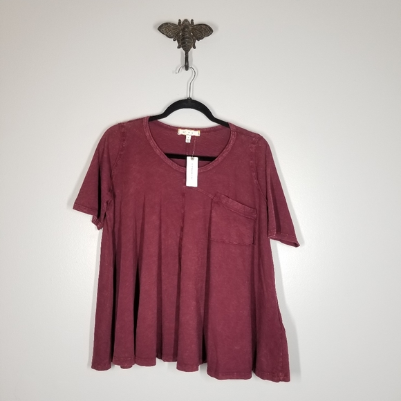 Anthropologie Eri + Ali | Stonewashed Swing Top - Picture 2 of 10